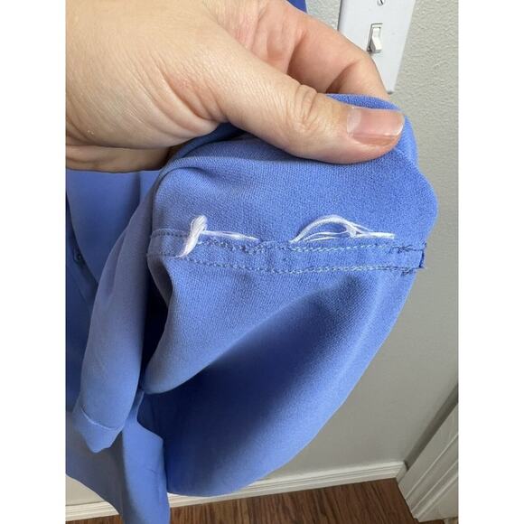 UPS Lands' End Mens Polo Shirt XXL Blue 100% Polyester Short Sleeve Work Uniform - Picture 3 of 6